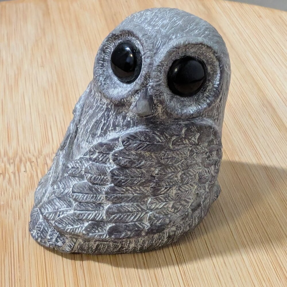 Gray Owl Figurine